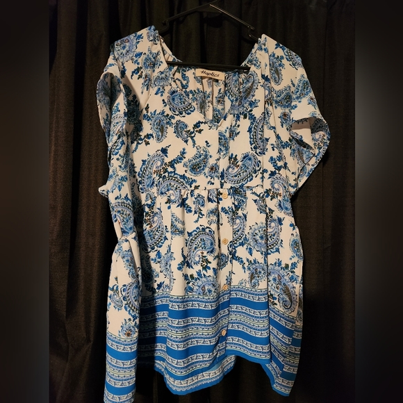 Haptics Short Sleeve Babydoll Style Top - Picture 2 of 4